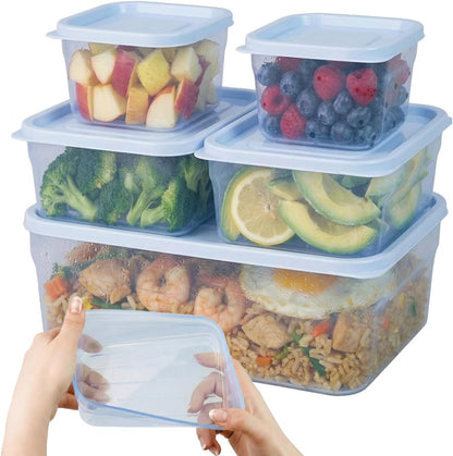 Flexible Freezer Storage Containers with lids, 1cup Blue