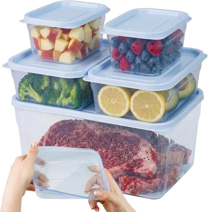 Flexible Freezer Storage Containers with lids, 1cup Blue