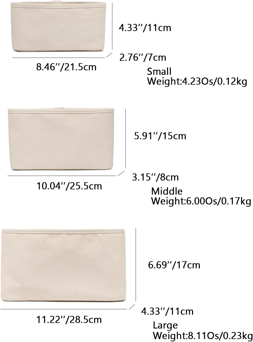 Handbag Organizers Tote Organizer Insert with Multiple Compartments Perfect for Tote Bags Simple Cosmetic Storage Bag Lightweight and Durable. (Beige,Large)
