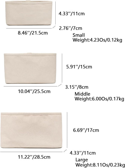 Handbag Organizers Tote Organizer Insert with Multiple Compartments Perfect for Tote Bags Simple Cosmetic Storage Bag Lightweight and Durable. (Beige,Large)
