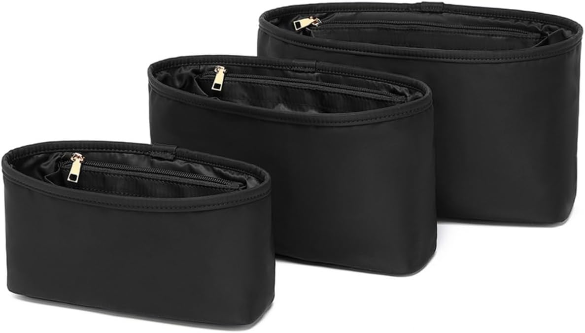 Handbag Organizers Tote Organizer Insert with Multiple Compartments Perfect for Tote Bags Simple Cosmetic Storage Bag Lightweight and Durable. (Beige,Large)