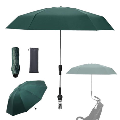 Stroller Sunshade Clip-on Adjustable Universal, Adjustable Steering Angle, Reinforced Umbrella Frame, Compact and Lightweight, Suitable for All Kinds of Strollers （Red）