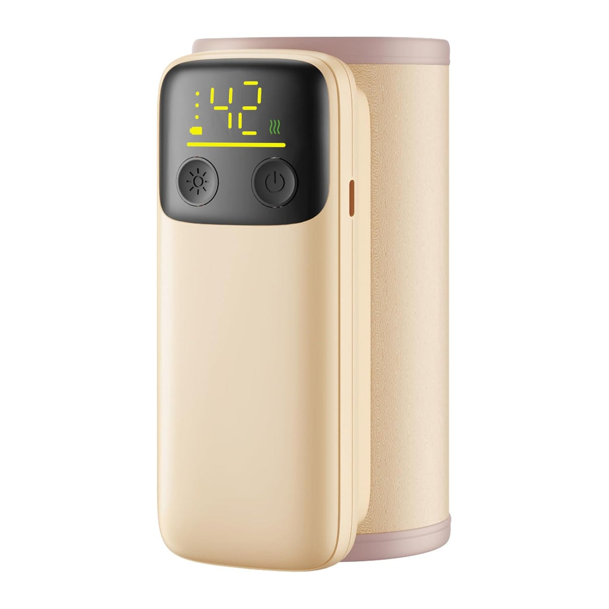 Portable Bottle Warmer with Display for Travel, Battery-Powered with 6 Temperature Gears