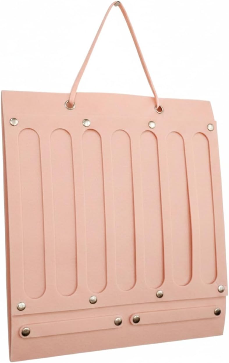 Wall-Mounted Felt Hair Accessory Organizer, Vertical Storage Caddy for Ties and Clips, Space-Saving Bedroom Door Hanger (1 PC)
