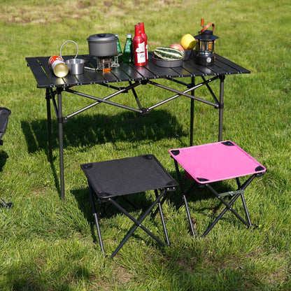 Camping Stool, Folding Samll Chair Portable Camp Stool for Camping Fishing Hiking Gardening and Beach, Camping Seat with Carry Bag (Green, L 13.5")