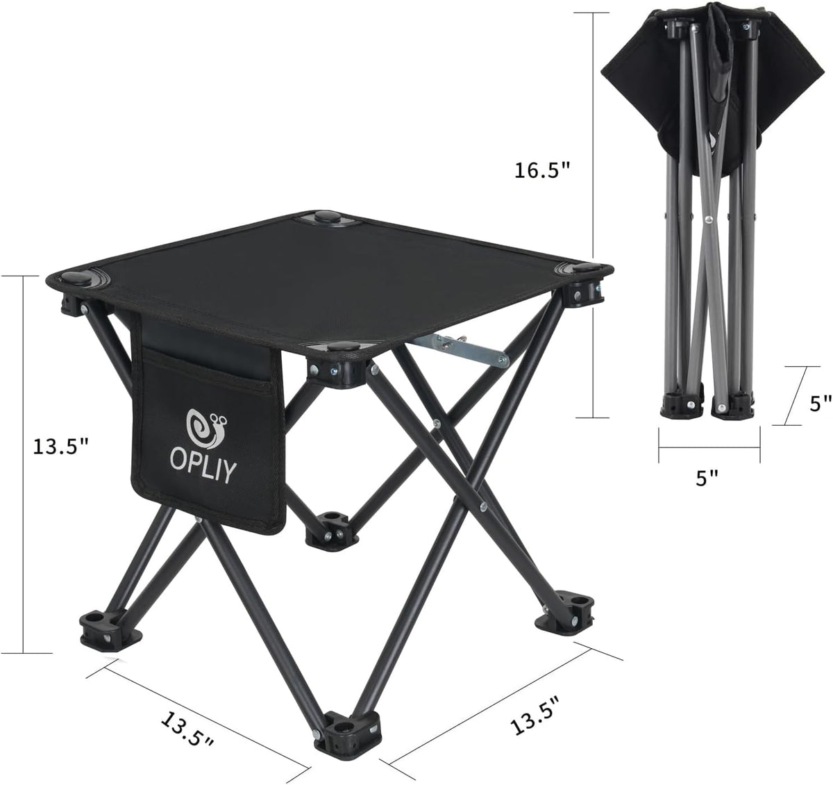 Camping Stool, Folding Samll Chair Portable Camp Stool for Camping Fishing Hiking Gardening and Beach, Camping Seat with Carry Bag (Green, L 13.5")