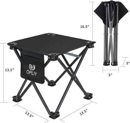 Camping Stool, Folding Samll Chair Portable Camp Stool for Camping Fishing Hiking Gardening and Beach, Camping Seat with Carry Bag (Green, L 13.5")