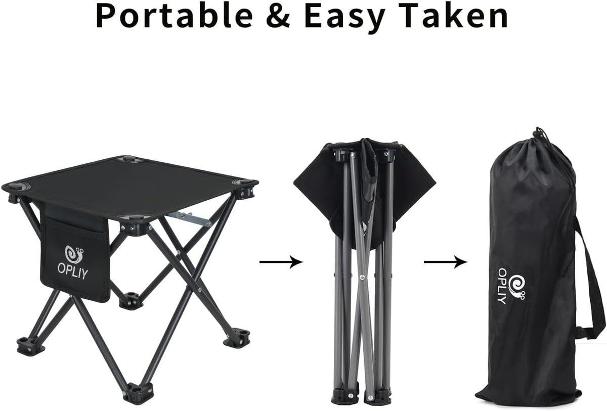 Camping Stool, Folding Samll Chair Portable Camp Stool for Camping Fishing Hiking Gardening and Beach, Camping Seat with Carry Bag (Green, L 13.5")