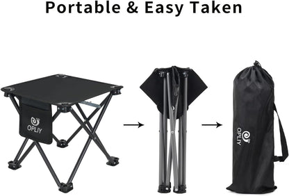 Camping Stool, Folding Samll Chair Portable Camp Stool for Camping Fishing Hiking Gardening and Beach, Camping Seat with Carry Bag (Green, L 13.5")