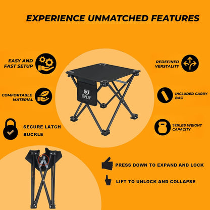 Camping Stool, Folding Samll Chair Portable Camp Stool for Camping Fishing Hiking Gardening and Beach, Camping Seat with Carry Bag (Green, L 13.5")