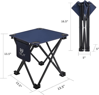 Camping Stool, Folding Samll Chair Portable Camp Stool for Camping Fishing Hiking Gardening and Beach, Camping Seat with Carry Bag (Green, L 13.5")