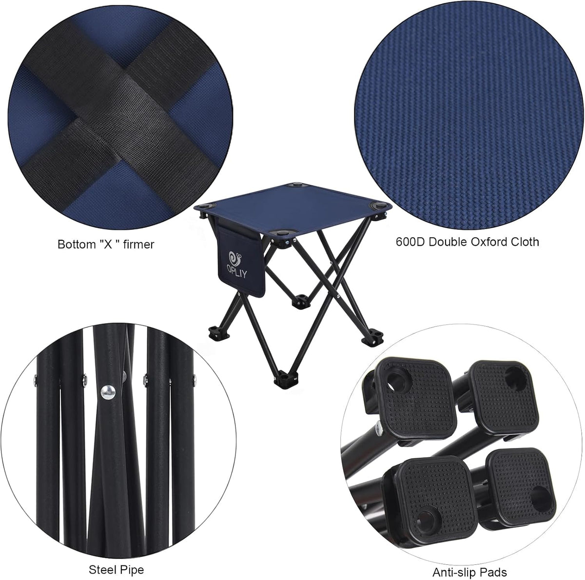 Camping Stool, Folding Samll Chair Portable Camp Stool for Camping Fishing Hiking Gardening and Beach, Camping Seat with Carry Bag (Green, L 13.5")