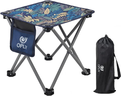 Camping Stool, Folding Samll Chair Portable Camp Stool for Camping Fishing Hiking Gardening and Beach, Camping Seat with Carry Bag (Green, L 13.5")