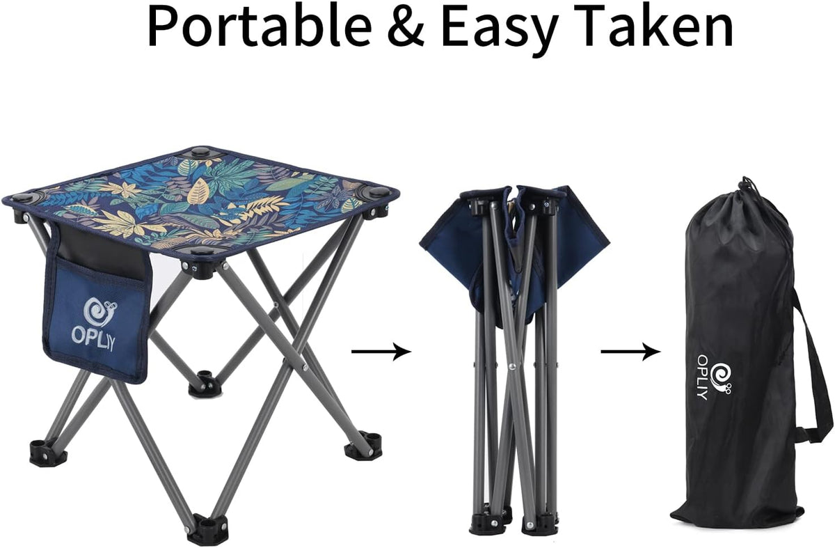 Camping Stool, Folding Samll Chair Portable Camp Stool for Camping Fishing Hiking Gardening and Beach, Camping Seat with Carry Bag (Green, L 13.5")