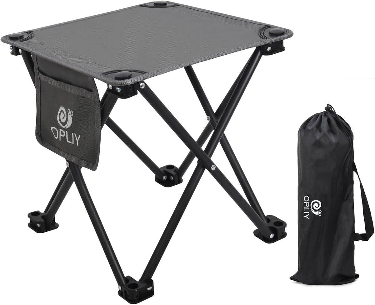 Camping Stool, Folding Samll Chair Portable Camp Stool for Camping Fishing Hiking Gardening and Beach, Camping Seat with Carry Bag (Green, L 13.5")