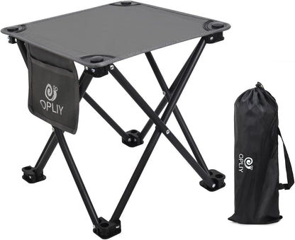Camping Stool, Folding Samll Chair Portable Camp Stool for Camping Fishing Hiking Gardening and Beach, Camping Seat with Carry Bag (Green, L 13.5")