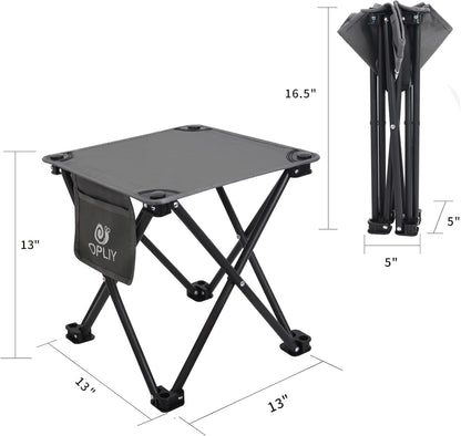 Camping Stool, Folding Samll Chair Portable Camp Stool for Camping Fishing Hiking Gardening and Beach, Camping Seat with Carry Bag (Green, L 13.5")