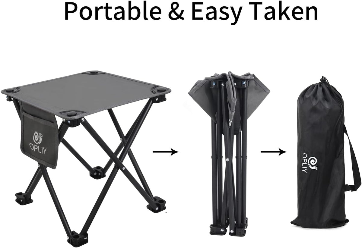 Camping Stool, Folding Samll Chair Portable Camp Stool for Camping Fishing Hiking Gardening and Beach, Camping Seat with Carry Bag (Green, L 13.5")