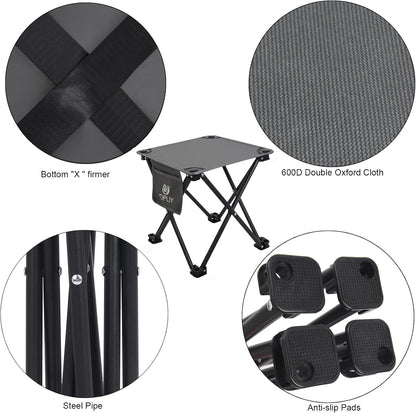 Camping Stool, Folding Samll Chair Portable Camp Stool for Camping Fishing Hiking Gardening and Beach, Camping Seat with Carry Bag (Green, L 13.5")