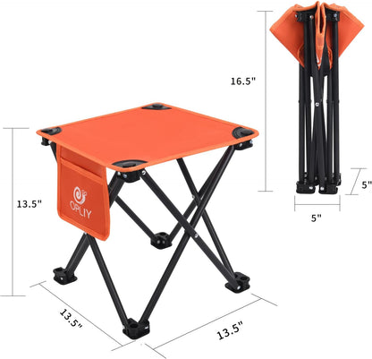 Camping Stool, Folding Samll Chair Portable Camp Stool for Camping Fishing Hiking Gardening and Beach, Camping Seat with Carry Bag (Green, L 13.5")