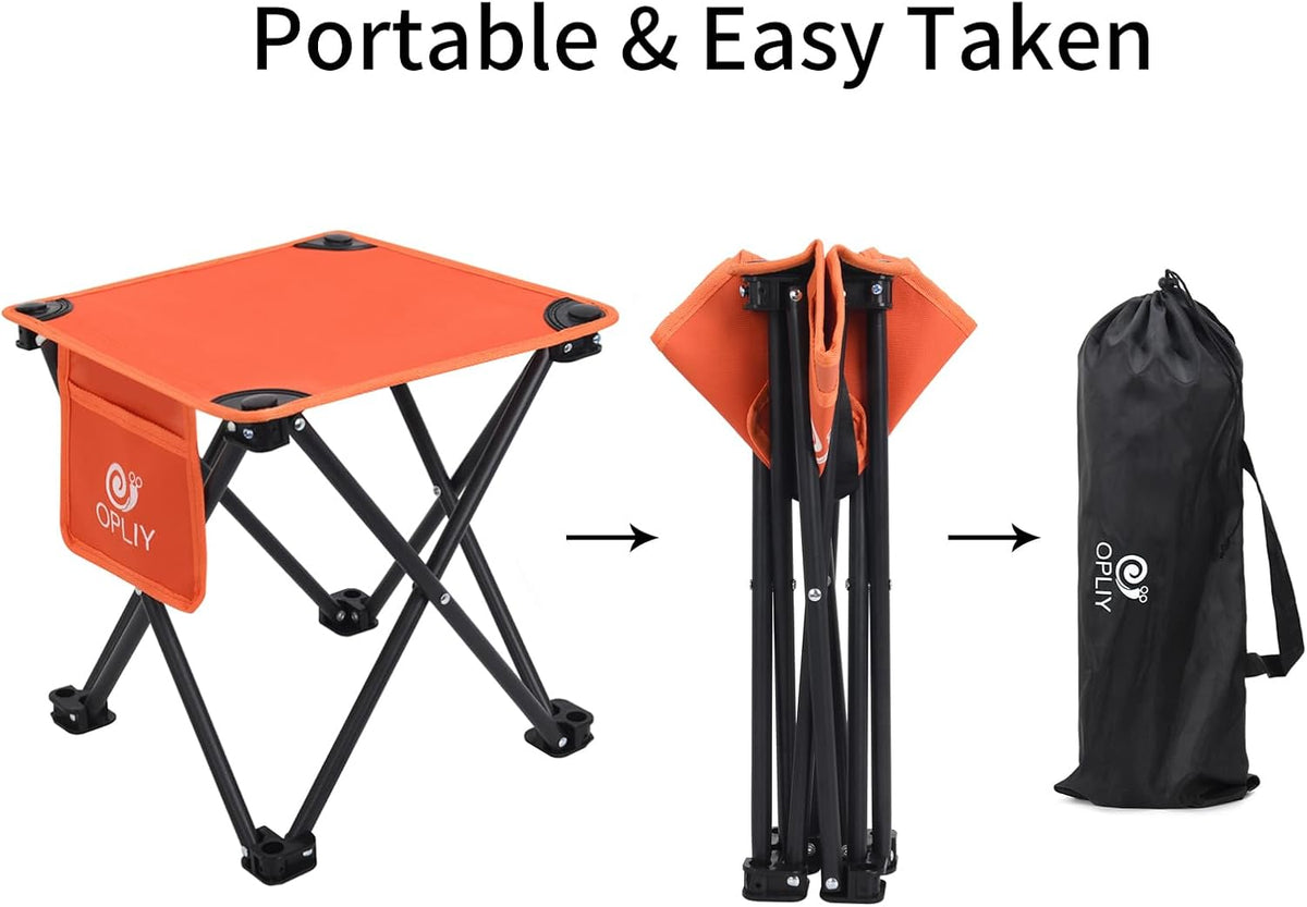 Camping Stool, Folding Samll Chair Portable Camp Stool for Camping Fishing Hiking Gardening and Beach, Camping Seat with Carry Bag (Green, L 13.5")