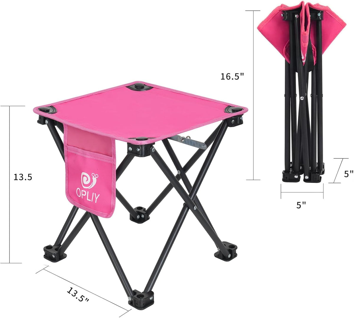 Camping Stool, Folding Samll Chair Portable Camp Stool for Camping Fishing Hiking Gardening and Beach, Camping Seat with Carry Bag (Green, L 13.5")