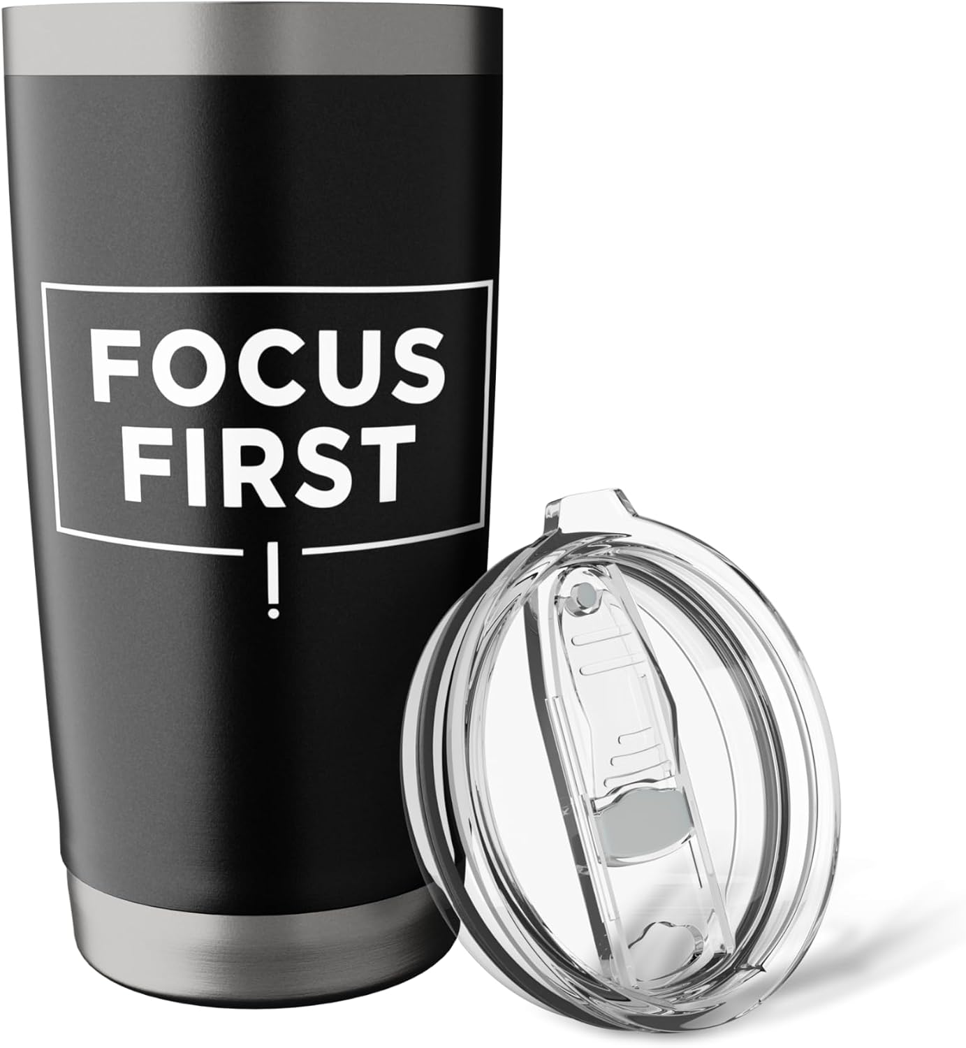 Focus First Deep Work Productivity Mindset Design Stainless Steel Insulated Tumbler