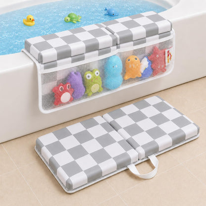 Bath Kneeler and Elbow Rest Pad Set, 1.5'' Kneeling Pad for Bathing Baby