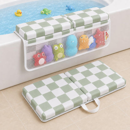 Bath Kneeler and Elbow Rest Pad Set, 1.5'' Kneeling Pad for Bathing Baby