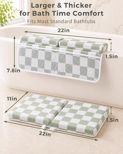 Bath Kneeler and Elbow Rest Pad Set, 1.5'' Kneeling Pad for Bathing Baby