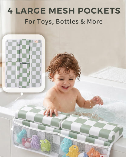 Bath Kneeler and Elbow Rest Pad Set, 1.5'' Kneeling Pad for Bathing Baby