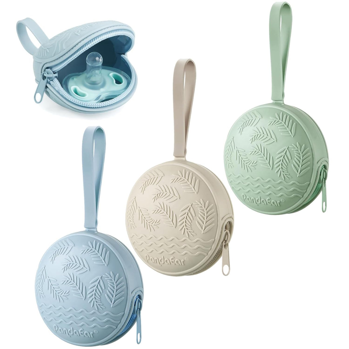 Baby Food Freezer Tray with Lids & Pacifier Holder Holder Case