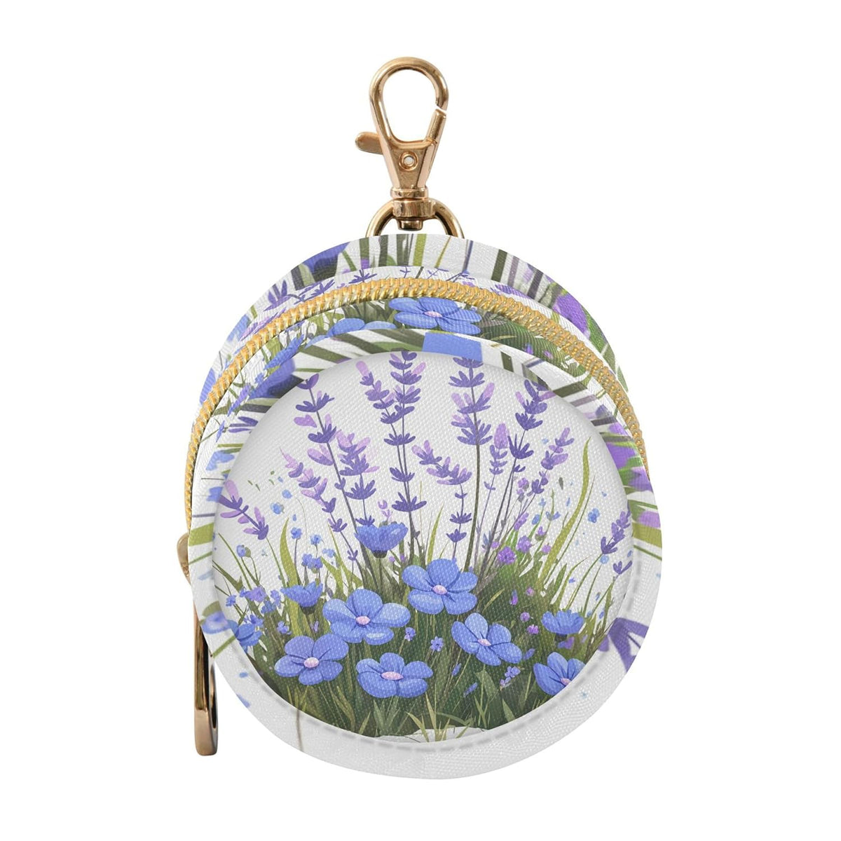 Lavender and Blue Wildflowers Baby Pacifier Holder Case, Dustproof Portable Storage Box for Diaper Bag Purse, Pacifier Storage Container for Boys & Girls