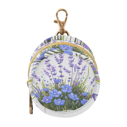 Lavender and Blue Wildflowers Baby Pacifier Holder Case, Dustproof Portable Storage Box for Diaper Bag Purse, Pacifier Storage Container for Boys & Girls