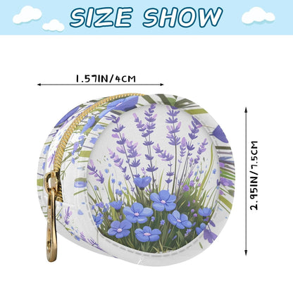 Lavender and Blue Wildflowers Baby Pacifier Holder Case, Dustproof Portable Storage Box for Diaper Bag Purse, Pacifier Storage Container for Boys & Girls