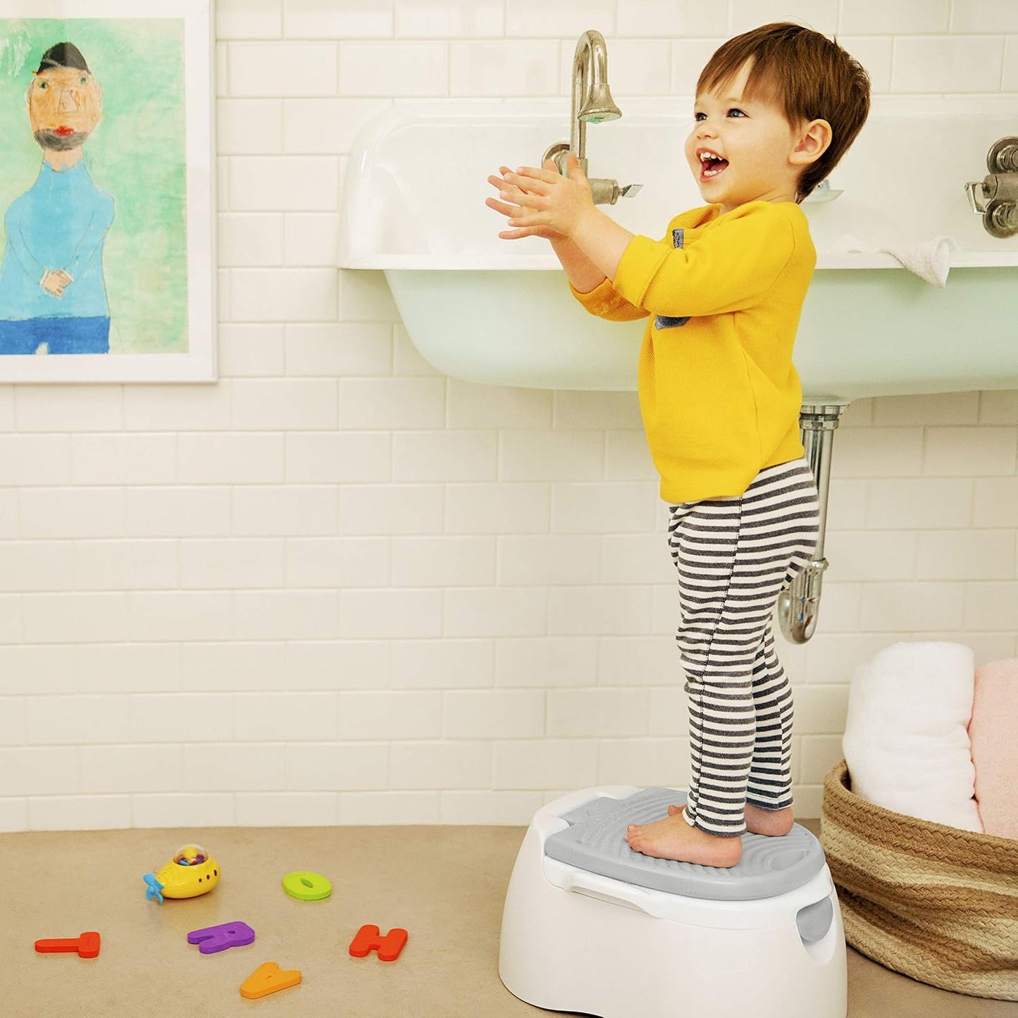 ® Arm & Hammer Multi-Stage 3-in-1 Potty Seat, (Potty Chair, Trainer Ring and Step Stool), Grey