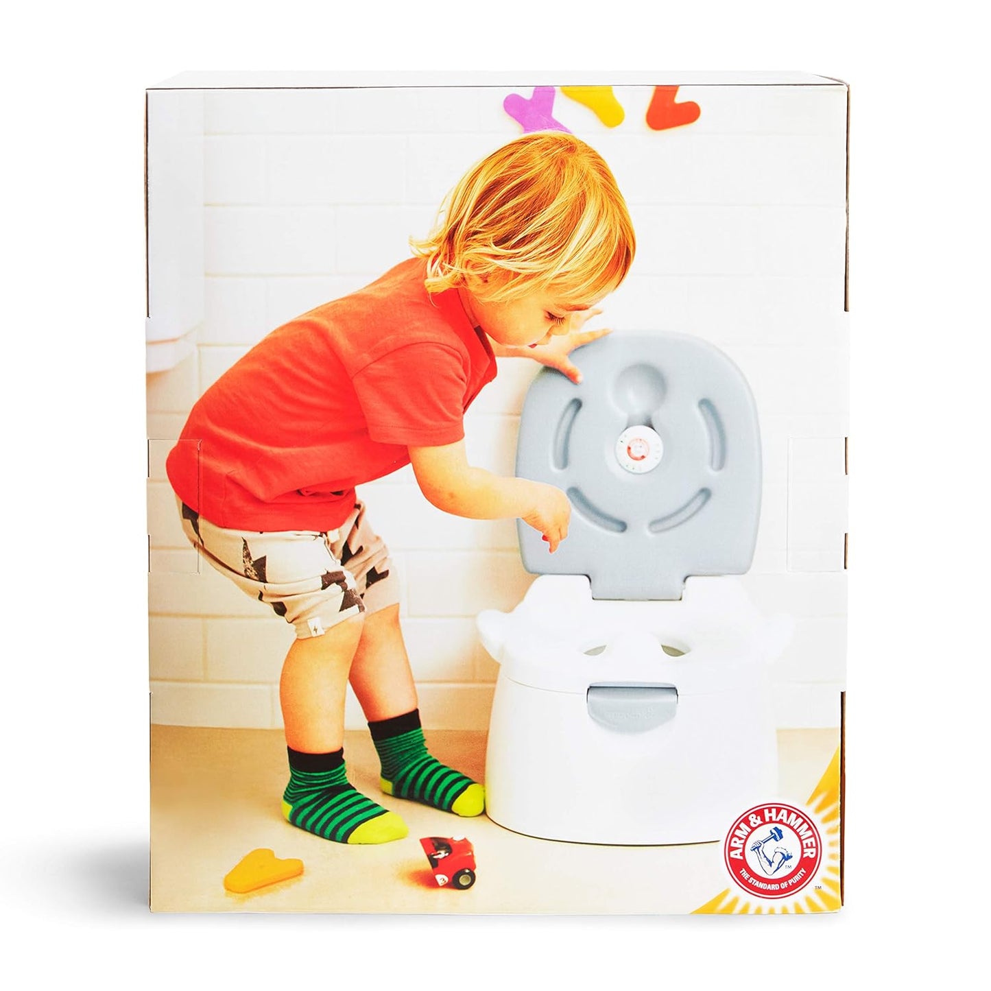 ® Arm & Hammer Multi-Stage 3-in-1 Potty Seat, (Potty Chair, Trainer Ring and Step Stool), Grey