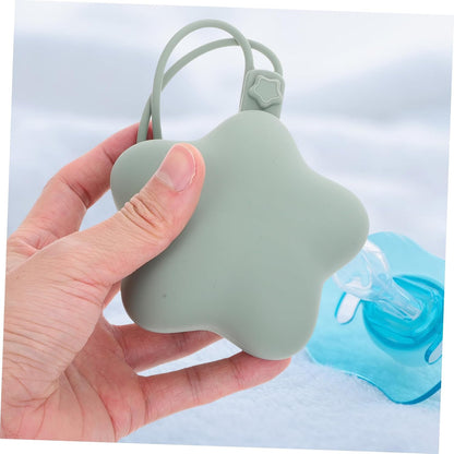 2pcs Silicone Storage Container Portable Silicone Holder Case Clip Travel Bag for Boys Girls Dustproof and Easy to Clean