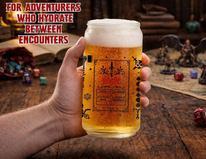 Wizard Class 16oz Frosted Glass Tumbler with Bamboo Lid and Straw – Fantasy RPG Drinkware (Wizard)