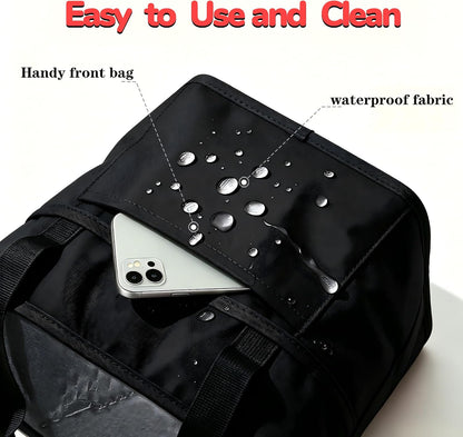 Drink Carrier Bag 4 Cup Holder, Reusable Beverage Carrier | No-Spill Insulated Adjustable Strap 4 Compartment Water Bottle Holder with Dividers for Delivery, Car Travel, Coffee & Drinks