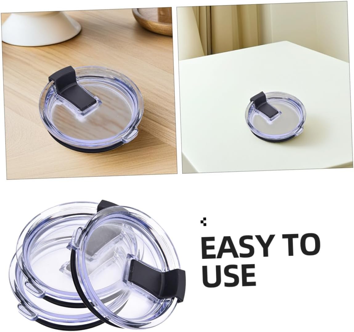 3Pcs Tumbler Flip Straw Lid Replacement Leak Mug Covers for Insulated Cups Easy Installation Temperature Control and Visibility for Travel Mugs