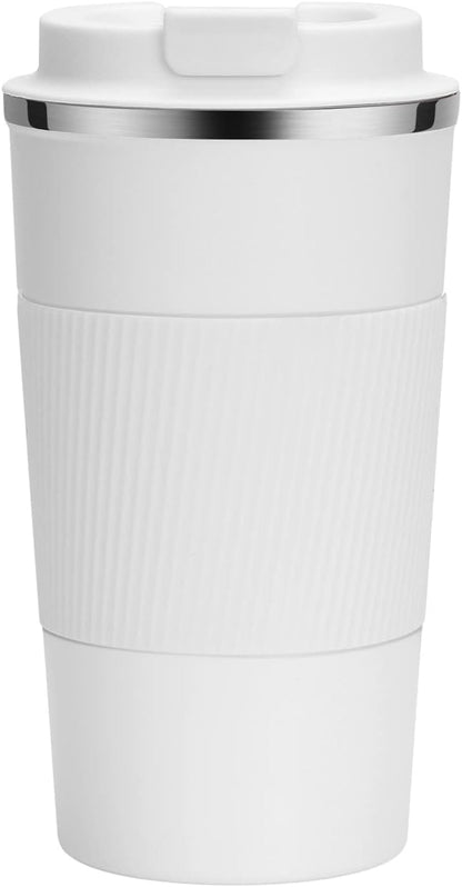 17oz Travel Coffee Cups Insulated Mug Thermal Tumbler to Go with Lid Leak Proof Reusable Stainless Steel Coffee Mug Spill Proof for Hot and Iced Cold Drinks (Blue, 510ml)