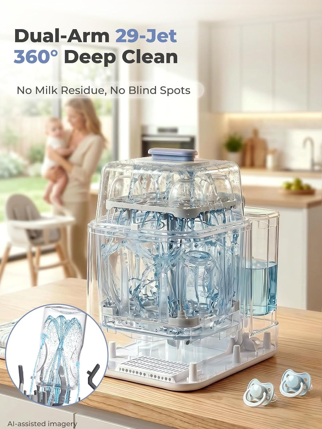 Baby Bottle Washer Pro, All-in-One Bottle Washer and Sterilizer and Dryer