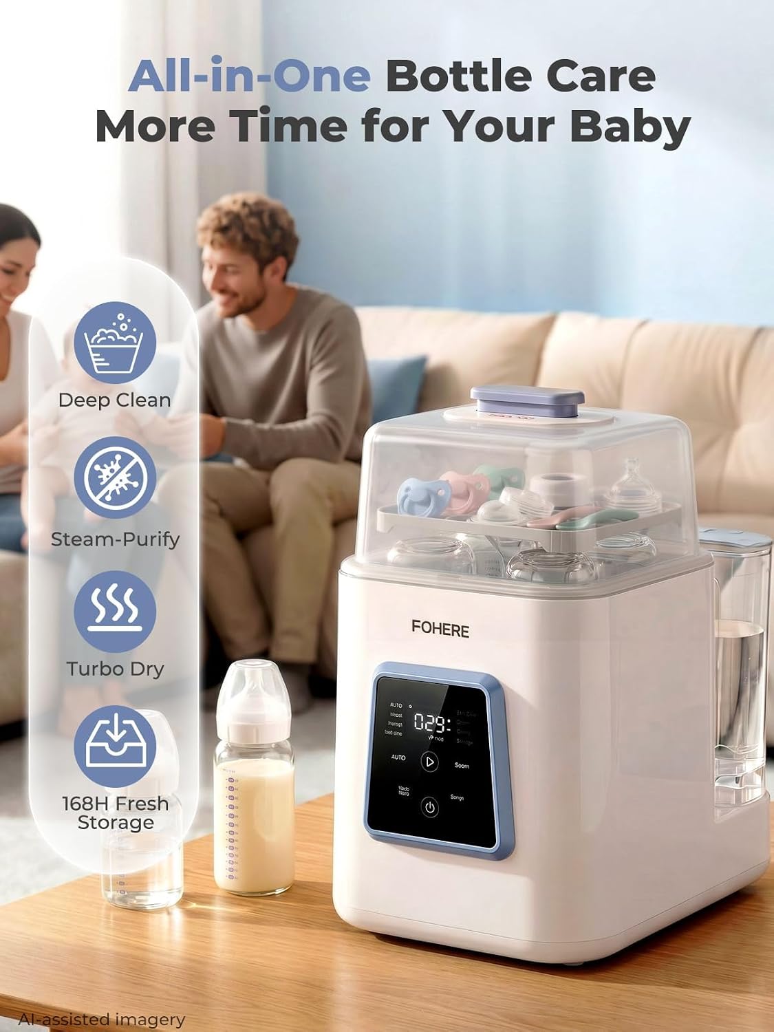 Baby Bottle Washer Pro, All-in-One Bottle Washer and Sterilizer and Dryer