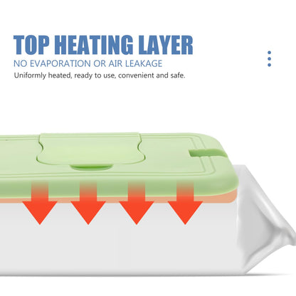 Portable Baby Wipe Warmer with Temperature Control USB Powered Wet Tissue Heater for Home and Travel Use