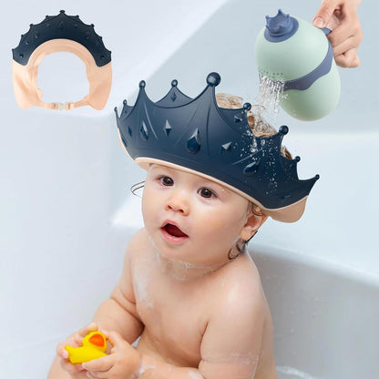 Baby Shower Cap with Bath Rinse Cup for Toddler Kids, Dinosaur Blue