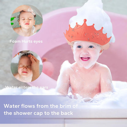 Baby Shower Cap with Bath Rinse Cup for Toddler Kids, Dinosaur Blue