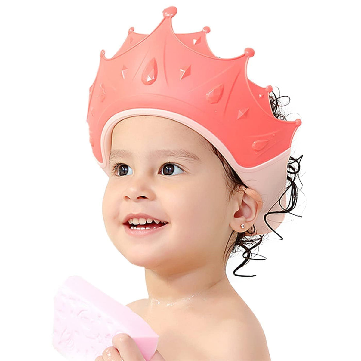 Baby Shower Cap with Bath Rinse Cup for Toddler Kids, Dinosaur Blue