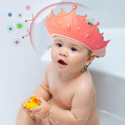 Baby Shower Cap with Bath Rinse Cup for Toddler Kids, Dinosaur Blue