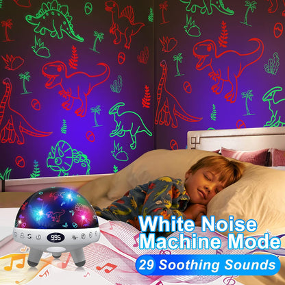 Kids Sound Machine with Night Light Projector,29 Soothing Sounds Baby Night Light Star Projector for Kids Room,White Noise Machine for Baby Sleeping Soother,Nursery Lamp,Bedroom Decor
